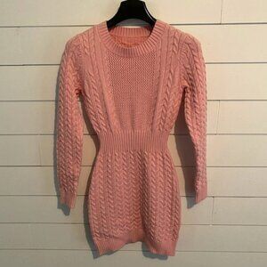 Pink Sweater Dress XS